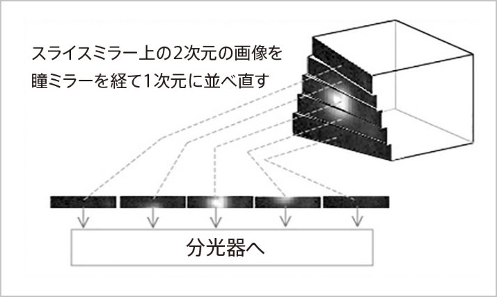 2次元画像内の各場所のスペクトルが効果的に取得可能