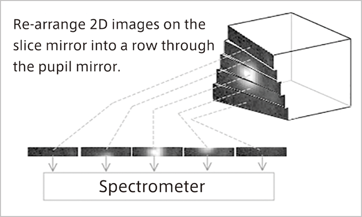 Spectra for each location in a 2D image can be effectively acquired