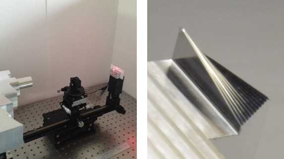 Manufactured an optical system that converts 2D spatial information into 1D.